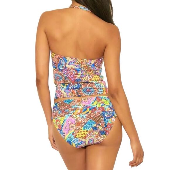 Bleu Rod Beattie Groovy Baby Twist Bandana Print Tankini Two Piece Size Medium - Picture 4 of 16